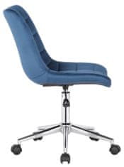 BHM Germany Kancelářská židle Medford, samet, modrá