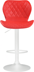 BHM Germany Barová židle Cork, syntetická kůže, bílá / červená