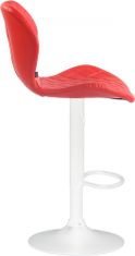 BHM Germany Barová židle Cork, syntetická kůže, bílá / červená