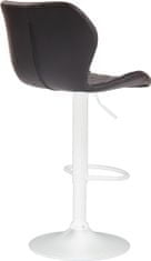 BHM Germany Barová židle Cork, syntetická kůže, bílá / hnědá