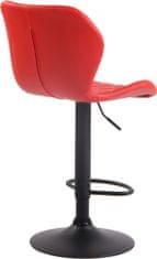 BHM Germany Barová židle Cork, syntetická kůže, černá / červená