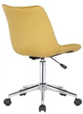 BHM Germany Kancelářská židle Medford, samet, žlutá