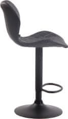 BHM Germany Barová židle Cork, syntetická kůže, černá / šedá
