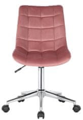 BHM Germany Kancelářská židle Medford, samet, růžová