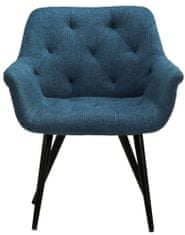 BHM Germany Jídelní židle Langford, textil, modrá