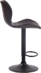 BHM Germany Barová židle Cork, syntetická kůže, černá / hnědá