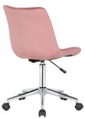 BHM Germany Kancelářská židle Medford, samet, růžová