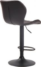 BHM Germany Barová židle Cork, syntetická kůže, černá / hnědá