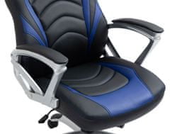 BHM Germany Kancelářská židle Foxton, syntetická kůže, modrá