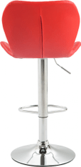 BHM Germany Barová židle Cork, syntetická kůže, chrom / červená