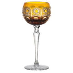 Caesar Crystal Sklenice na víno Petra, barva amber, objem 190 ml