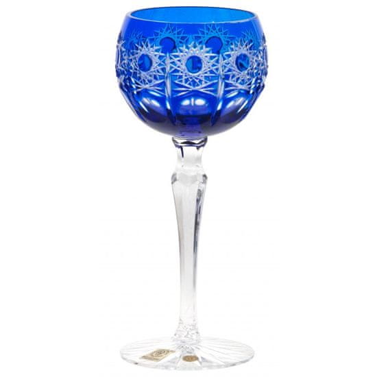 Caesar Crystal Sklenice na víno Petra, barva modrá, objem 190 ml