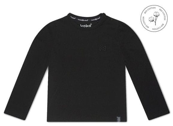 KokoNoko chlapecké tričko z bio bavlny XKB0215 černá 134/140