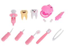 KIK Souprava zubního lékaře růžový hroch