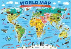 EuroGraphics Puzzle Ilustrovaná mapa světa 100 dílků