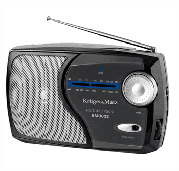 Krüger&Matz Přenosné rádio AM/FM Kruger&Matz model KM0822, černá
