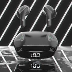 DUDAO U16H TWS bezdrátová sluchátka do uší pro hráče Bluetooth 5.2 Yellow