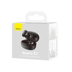 Greatstore Bezdrátová sluchátka TWS Bluetooth 5.2 vodotěsná IP55 Bowie E2 černá