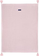 Womar Dětská bavlněná deka vafle 75x100 růžová