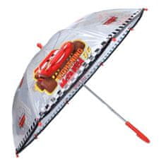 Vadobag Mechanický transparentní deštník Lighting Blesk McQueen