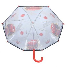 Vadobag Mechanický transparentní deštník Lighting Blesk McQueen