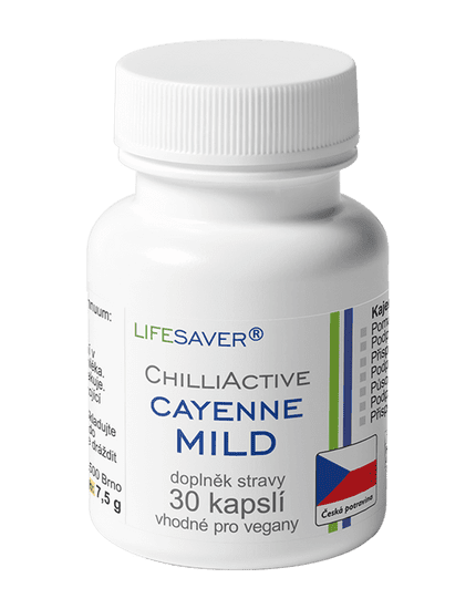 LifesaveR ChilliActive Cayenne MILD 30 kapslí