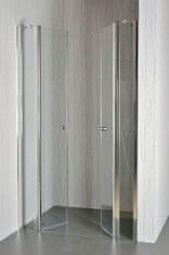 Arttec Dvoukřídlé sprchové dveře do niky SALOON F 11 grape sklo 127 -132 x 195 cm