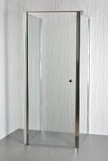 Arttec Sprchový kout nástěnný jednokřídlý MOON B 12 čiré sklo 80 x 80 x 198 cm s vaničkou z litého mramoru POLARIS