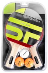 Spokey JOY SET - Sada ping-pong, 2 pálky, 3 míčky, rovná rukojeť