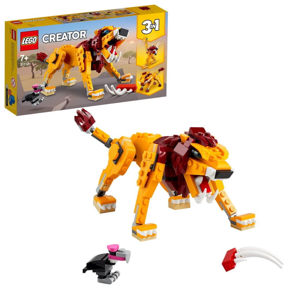 LEGO Creator 31112 Divoký lev - zánovní