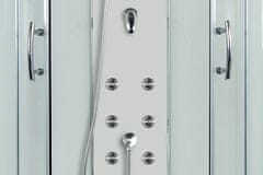Arttec CALYPSO 90 x 90 cm - Masážní sprchový box model 4 chinchilla sklo