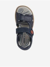 Geox Tmavě modré klučičí kožené sandály Geox Maratea 35