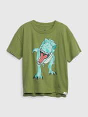 Gap Dětské tričko s dinosaurem 12-18M