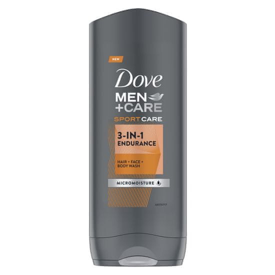 Dove Men+Care SportCare Endurance+Comfort sprchový gel na tělo, tvář a vlasy pro muže 400ml