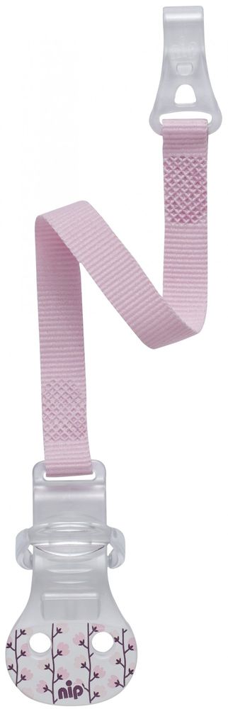 Levně NIP Klip na šidítko-háček, holka (blossom pink)