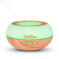 GOLDSUN Aroma Difuzér "Sun Light 300ml" osvěžovač a zvlhčovač vzduchu - Světlé dřevo