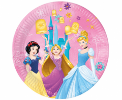 Procos Papírové talíře Disney Princess Sněhurka a Popelka - 8 ks / 23 cm