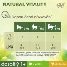 Perfect fit Natural Vitality kapsičky s krůtím s kuřecím pro dospělé kočky 12× (6×50 g)