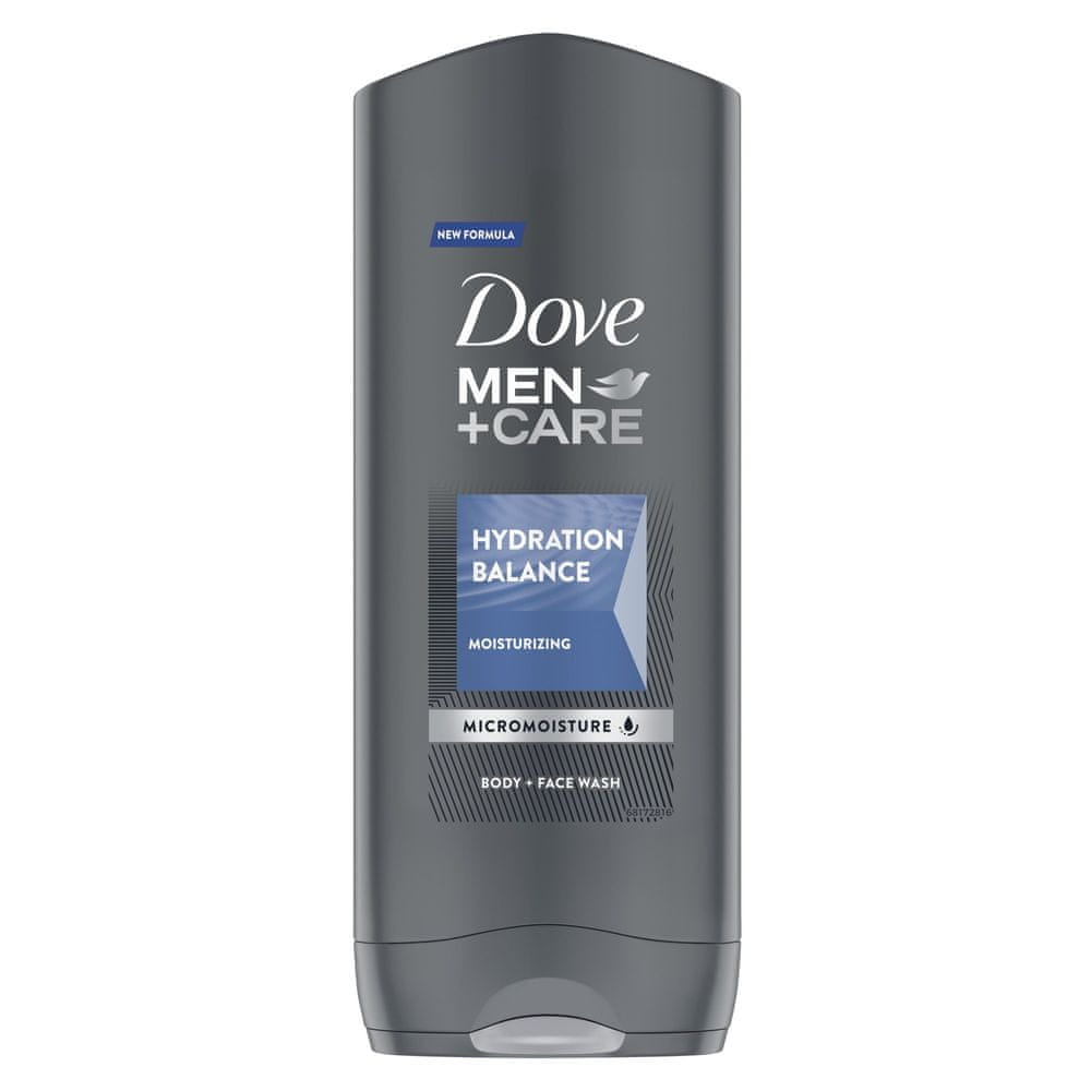 Dove Men+Care Hydration Balance sprchový gel pro muže na tělo a tvář 400ml