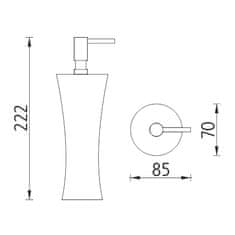 NIMCO Dávkovač tekutého mýdla, pumpička plast NIMCO ATRI AT 5031-50
