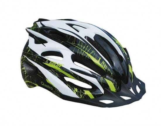 Sulov Cyklo helma QUATRO, černo-zelená Helma