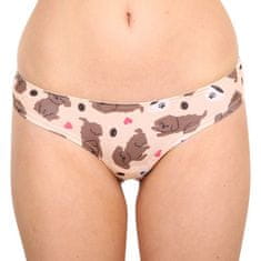 Dedoles Veselé dámské kalhotky brazilky Puppuccino (D-W-UN-BL-C-C-237) - velikost XL