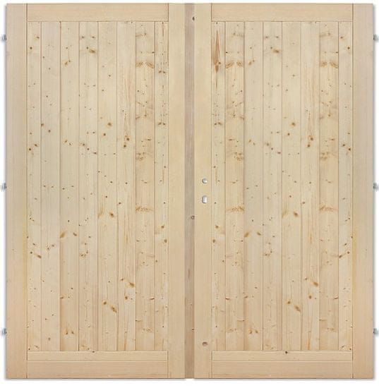 Hdveře Vrata plné 180cm s dřevěnou zárubní, skladem