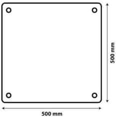 LAMPA Reflexní tabule / cedule 50x50cm normovaná E - aluminium / červenobílá / Itálie