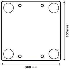 LAMPA Reflexní tabule / cedule 50x50cm - plastová / červenobílá