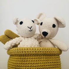 Luna-Leena Kids Odolná ovečka Dolly z organické bavlny - měkká hračka - smetanová