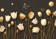 LuxusniObrazy.cz Fototapeta - Zlaté tulipány 539x389 cm