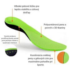 Kaps Duo Ballance pohodlné sportovní anatomické polyuretanové vložky do bot veľkosť 44/46