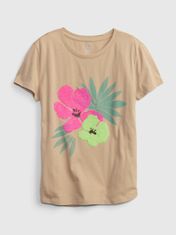 Gap Dětské organic tričko s flitry floral M