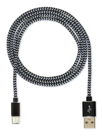 CUBE1 nylon datový kabel USB > USB-C, 1,2m LM2103-01, černý